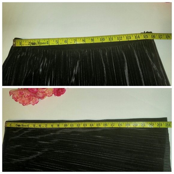 🎊HP!🎊💎NWT Sanctuary Black Velvet Pleated Skirt - Picture 4 of 5